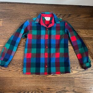 Pendleton Red and Blue Plaid Button Down Shirt
